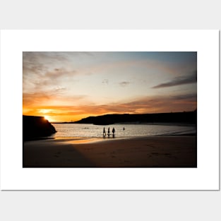 Sunrise Swimmers at Cullercoats Bay Posters and Art